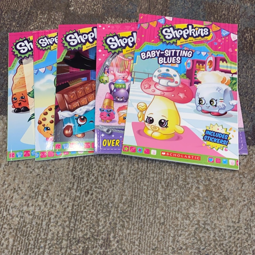 5 Shopkins Books/Stickers
